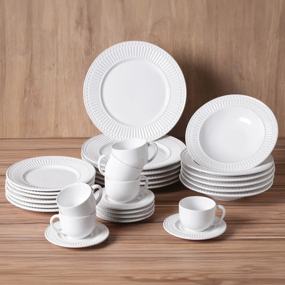 Aparelho de Jantar 20 Pecas Roma Branco Porto Brasil